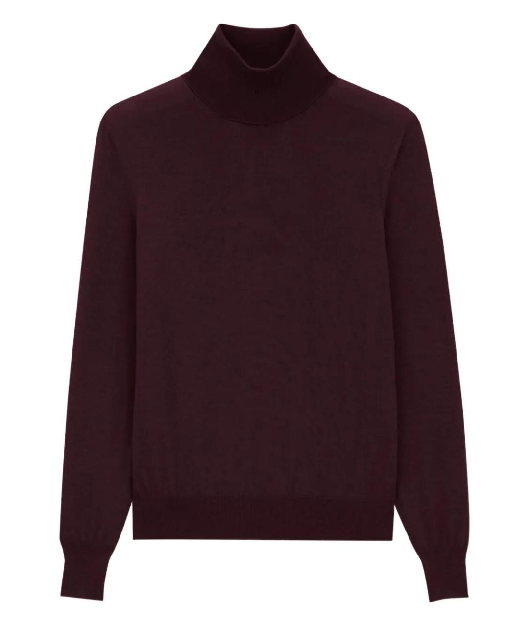 SAINT LAURENT Бордовая шерстяная водолазка, фото 1