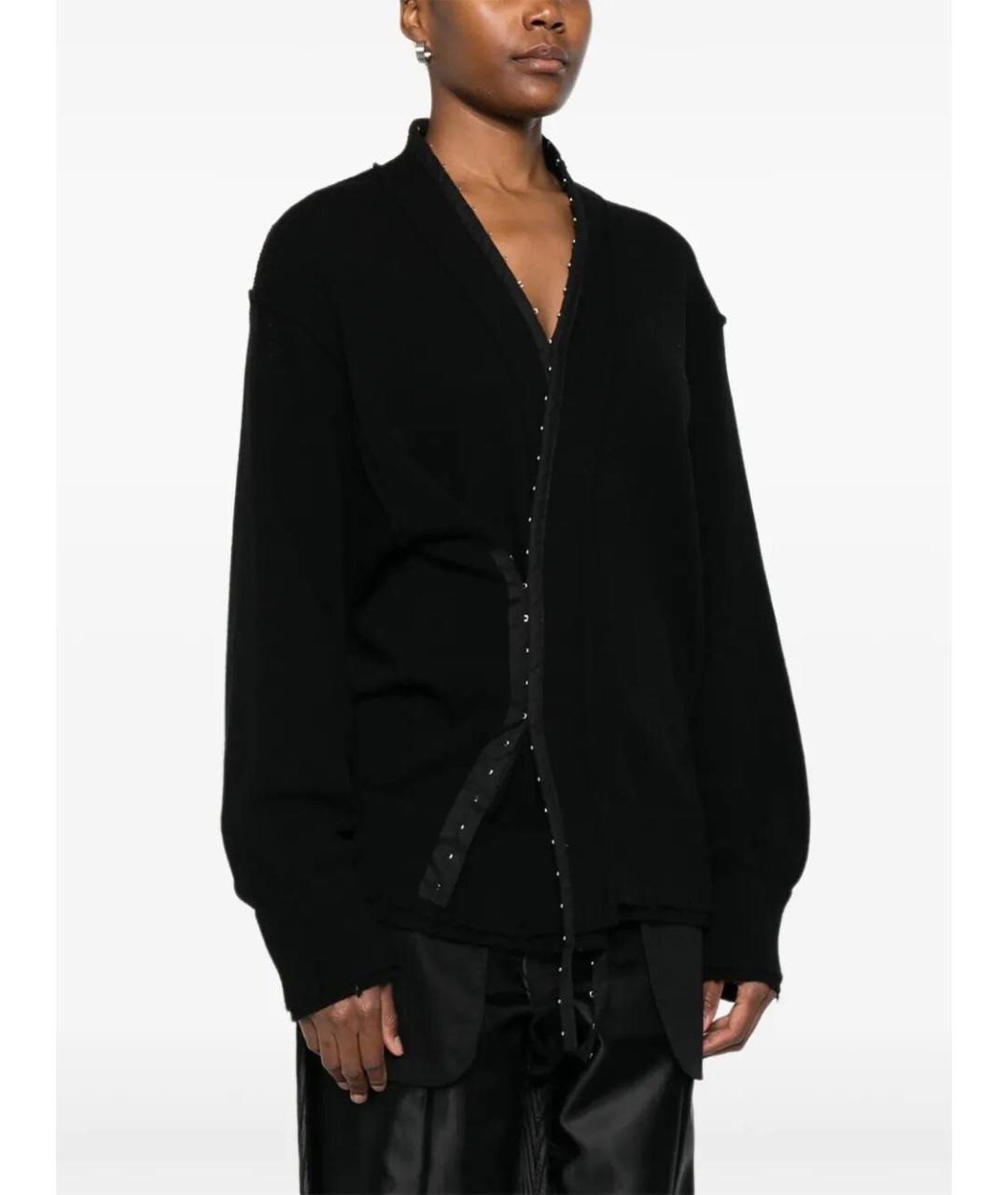 FEDERICO CINA Черный полиэстеровый кардиган, фото 5
