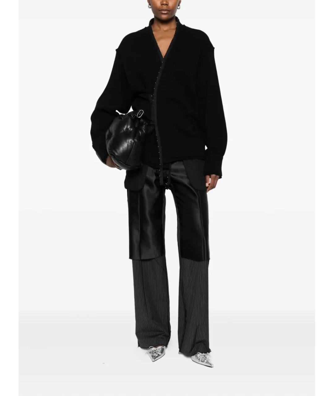 FEDERICO CINA Черный полиэстеровый кардиган, фото 2