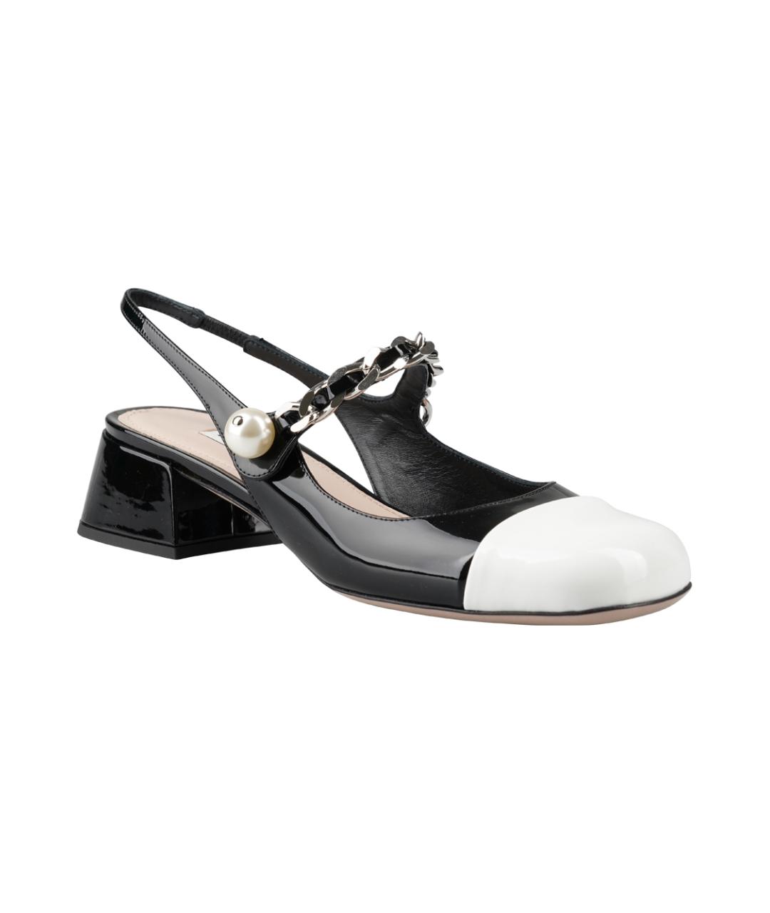 MIU MIU Черные туфли из лакированной кожи, фото 3