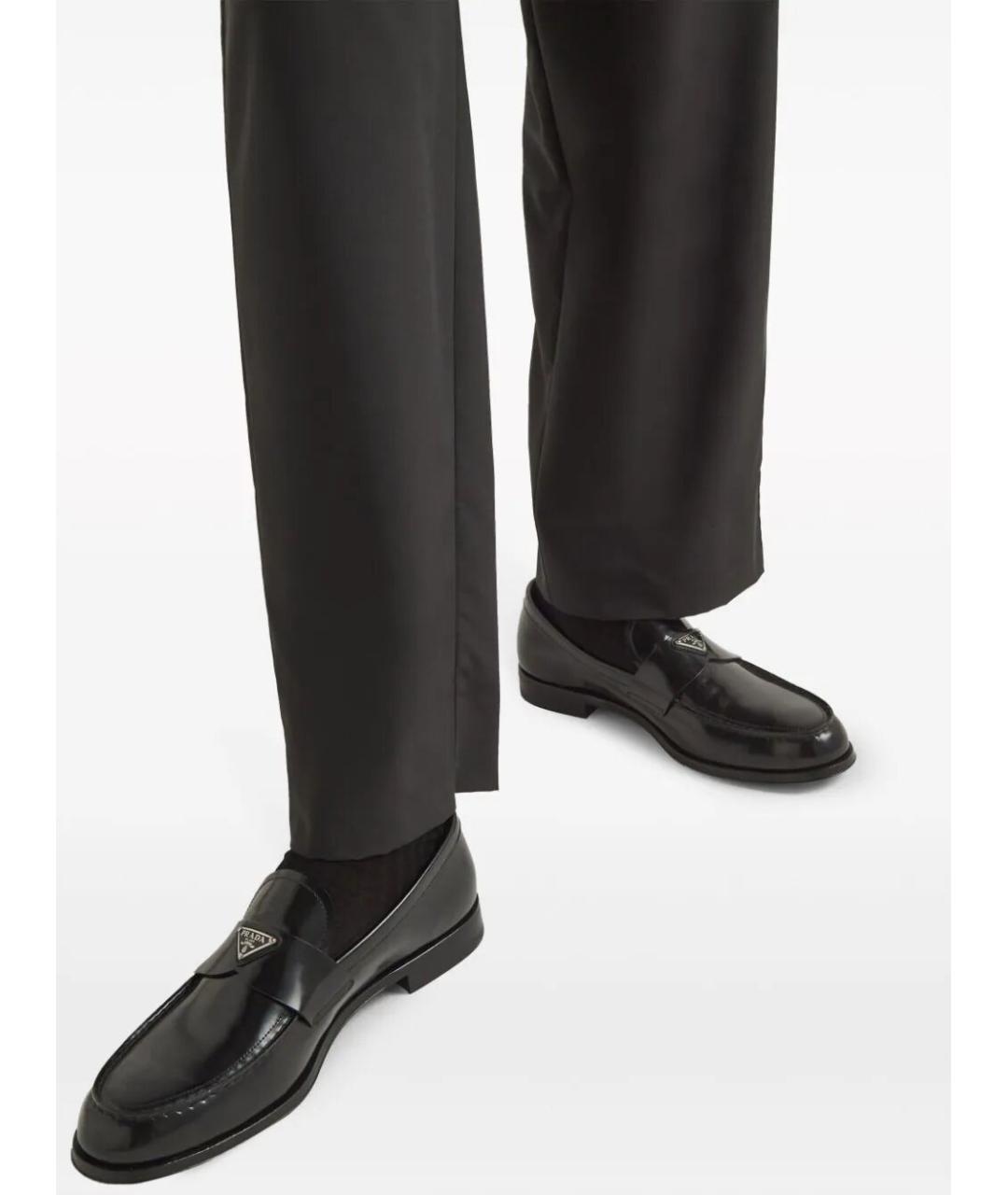 PRADA Черные кожаные лоферы, фото 2