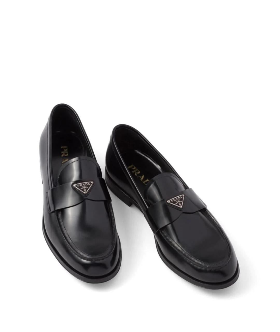 PRADA Черные кожаные лоферы, фото 3