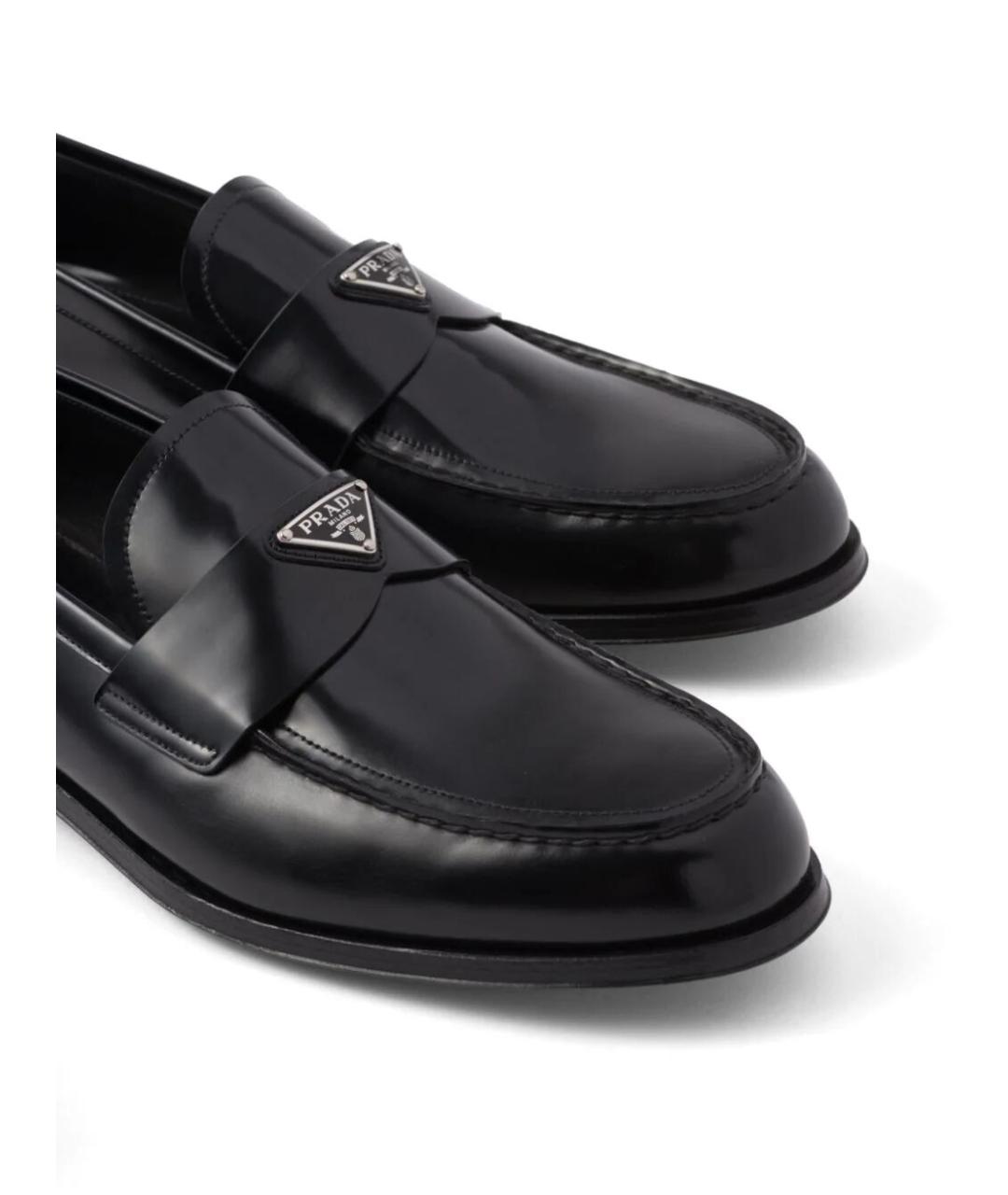 PRADA Черные кожаные лоферы, фото 4