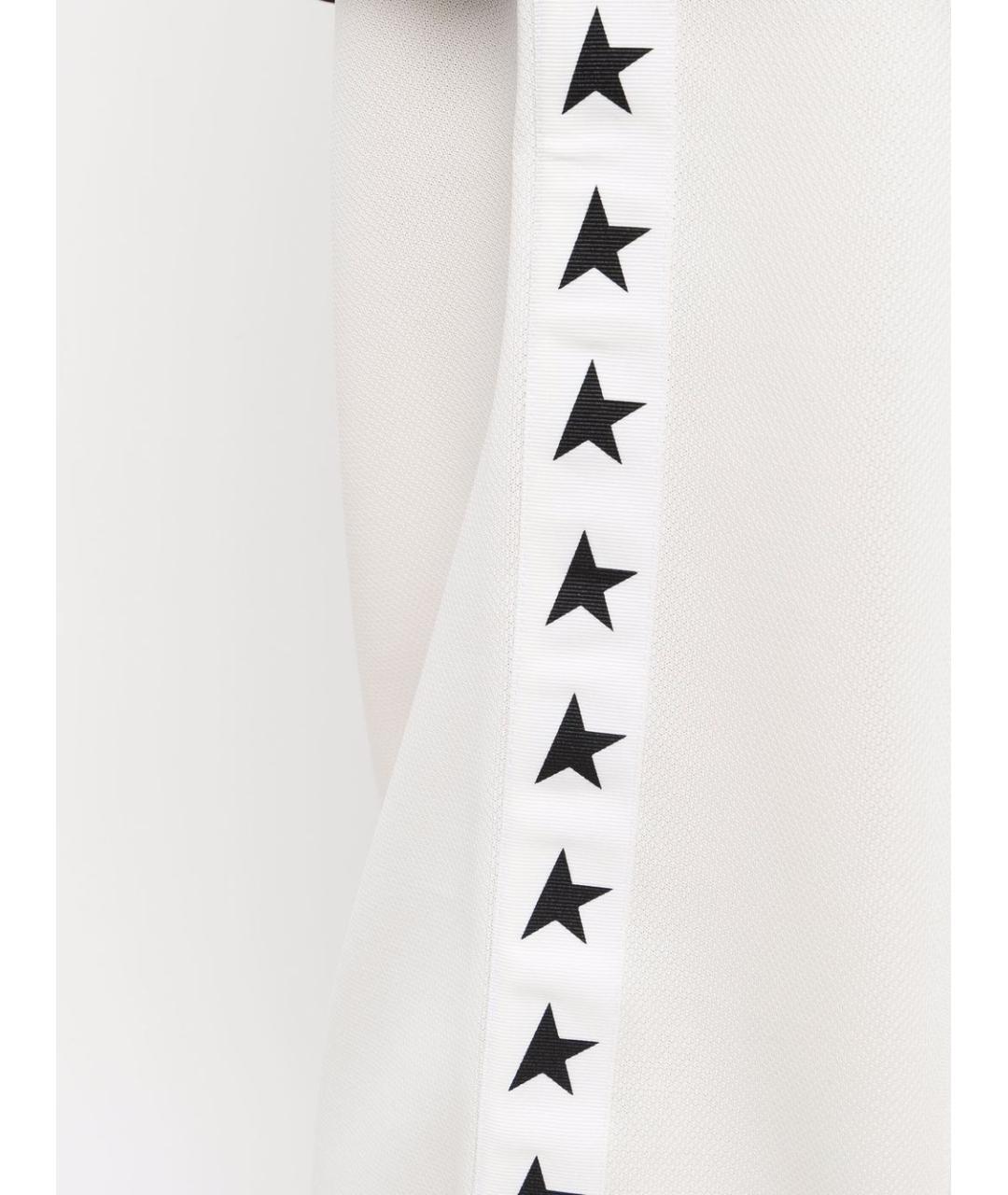 GOLDEN GOOSE DELUXE BRAND Белые полиэстеровые прямые брюки, фото 5