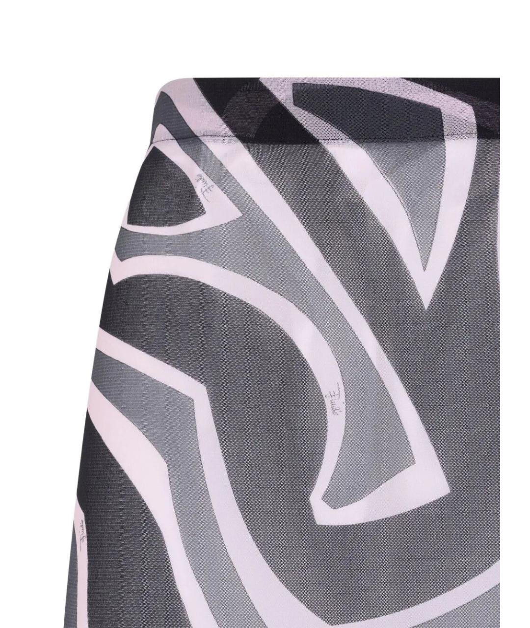 PUCCI Антрацитовая полиамидовая юбка миди, фото 3