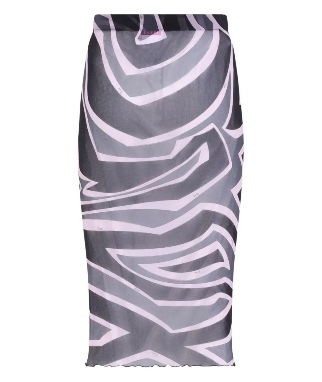 PUCCI Антрацитовая полиамидовая юбка миди, фото 2