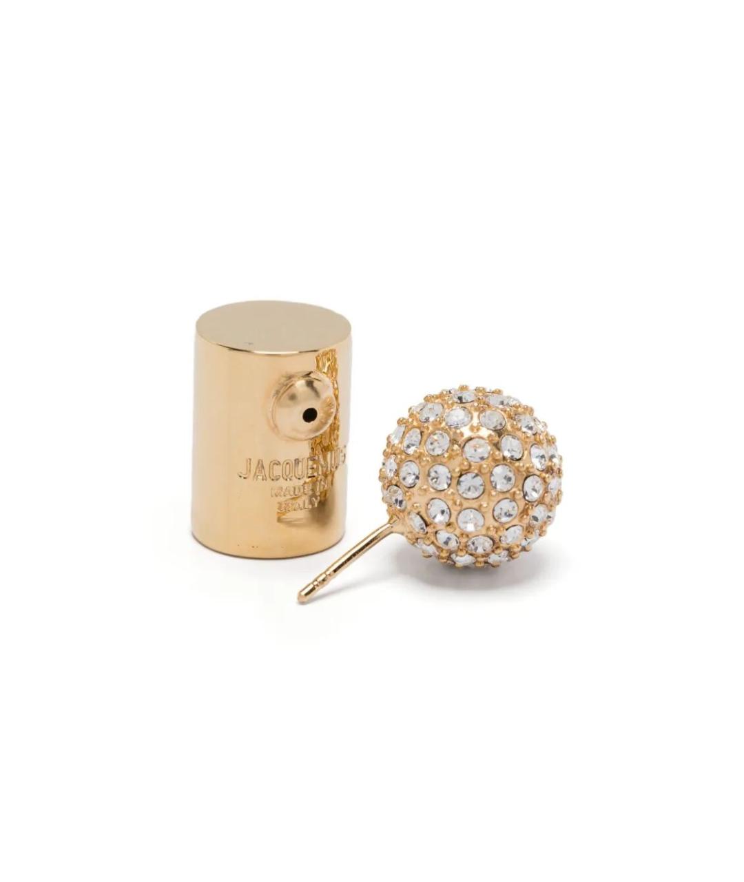 JACQUEMUS Золотые латунные серьги, фото 3