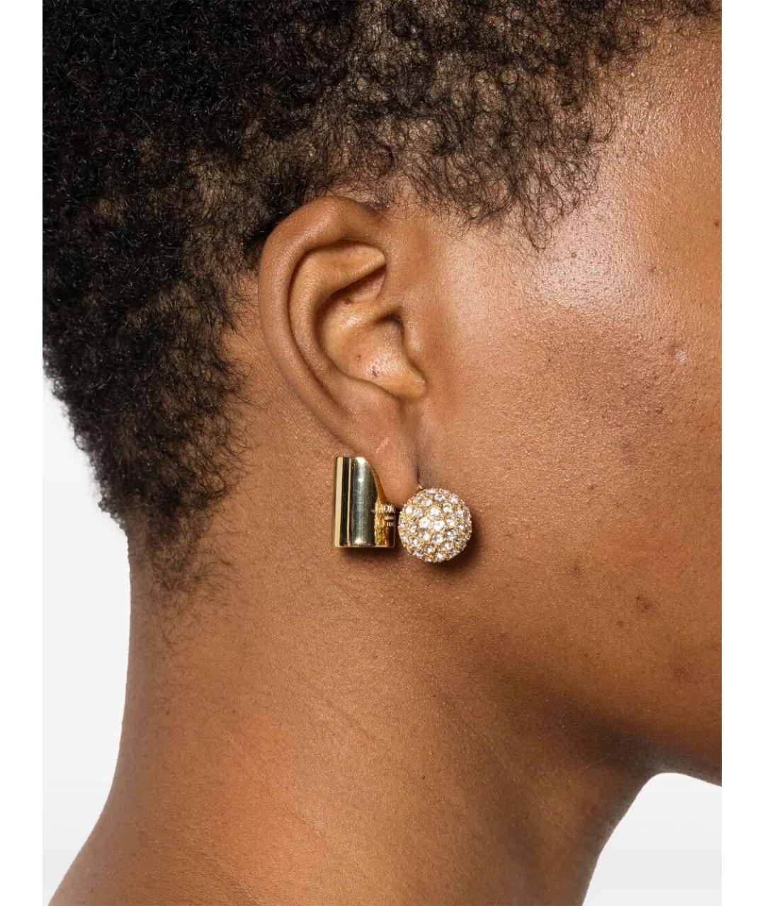 JACQUEMUS Золотые латунные серьги, фото 2