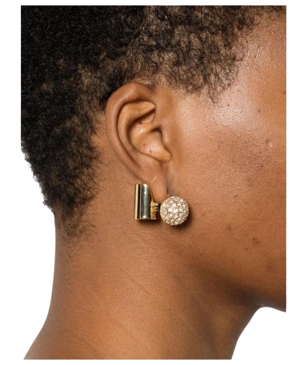 JACQUEMUS Золотые латунные серьги, фото 2
