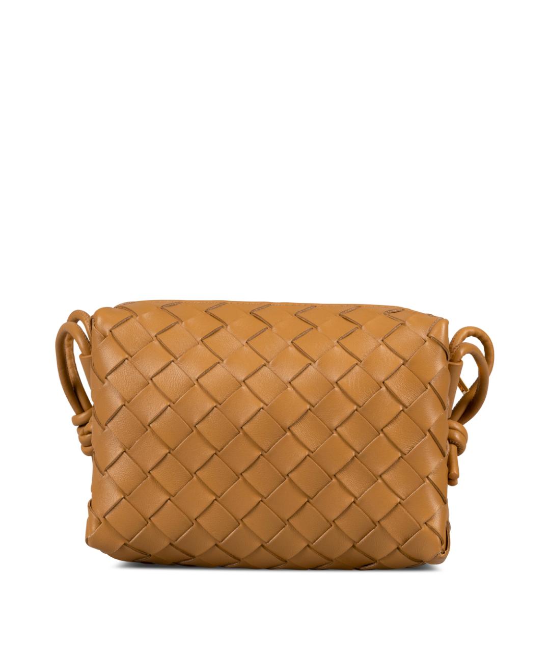 BOTTEGA VENETA Бежевая кожаная сумка через плечо, фото 3