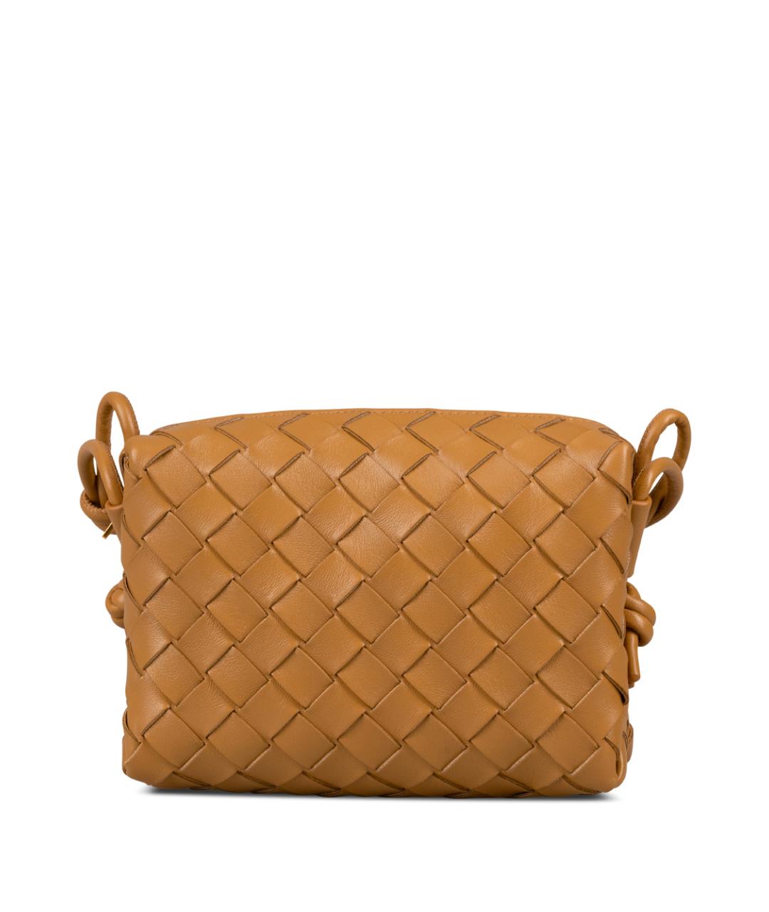 BOTTEGA VENETA Бежевая кожаная сумка через плечо, фото 1