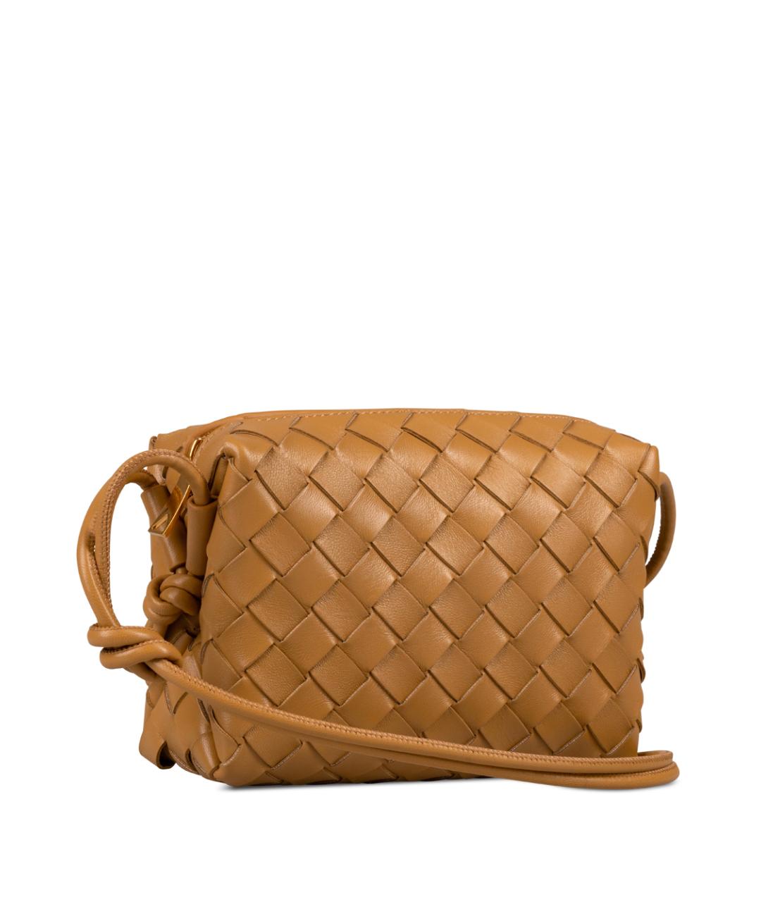 BOTTEGA VENETA Бежевая кожаная сумка через плечо, фото 2