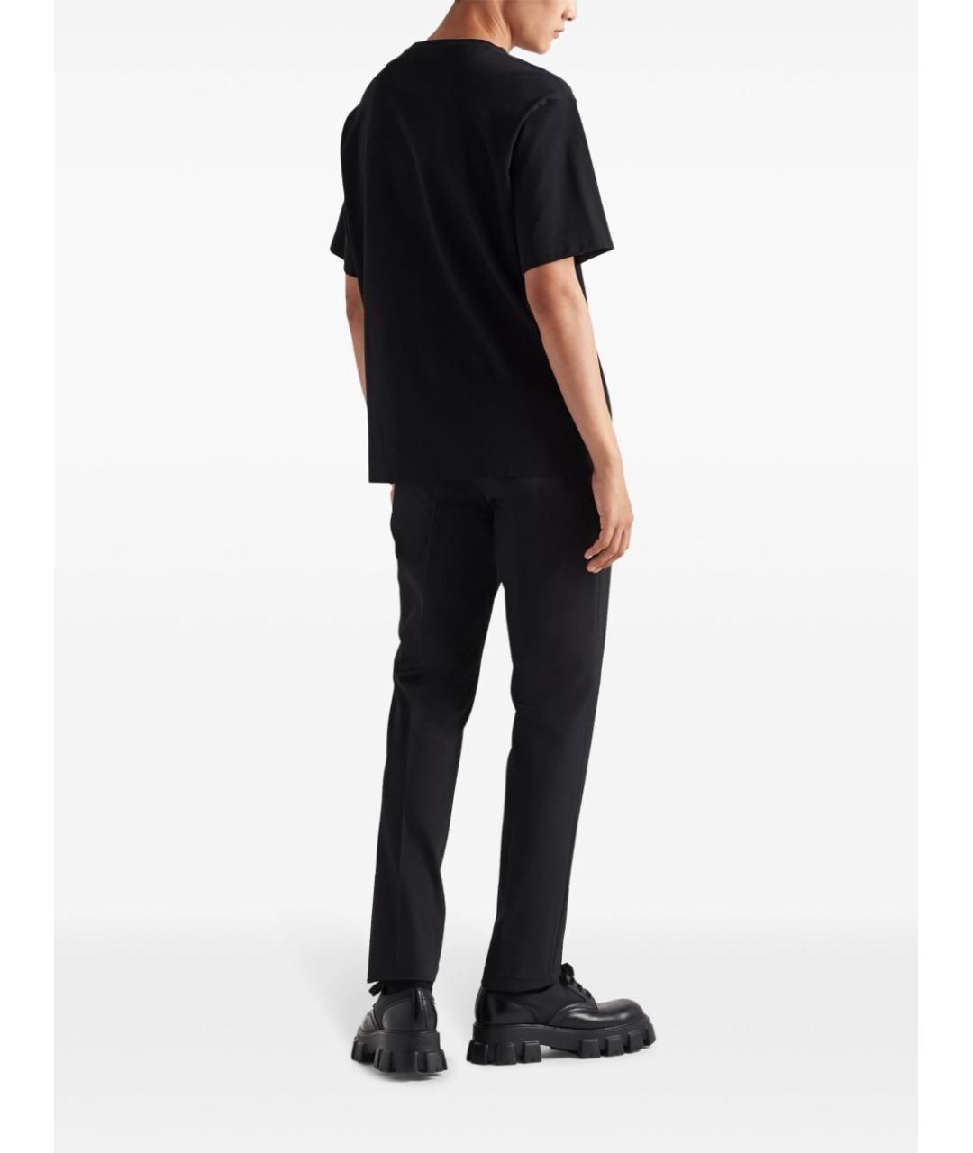 PRADA Черная хлопковая футболка, фото 3