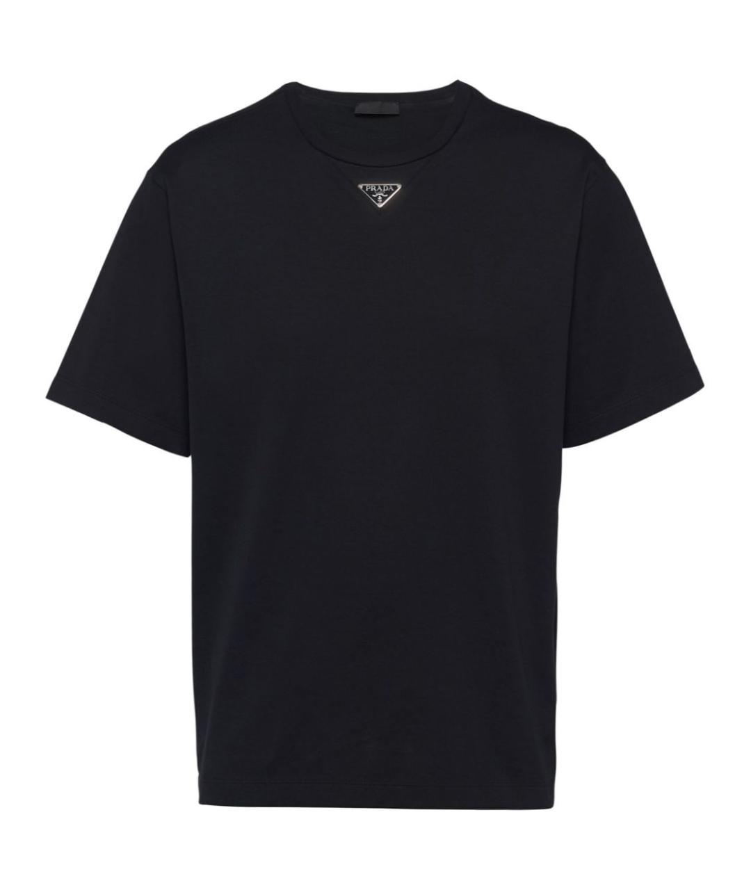 PRADA Черная хлопковая футболка, фото 1