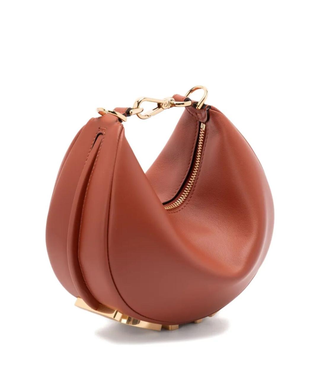FENDI Коричневая кожаная сумка тоут, фото 2