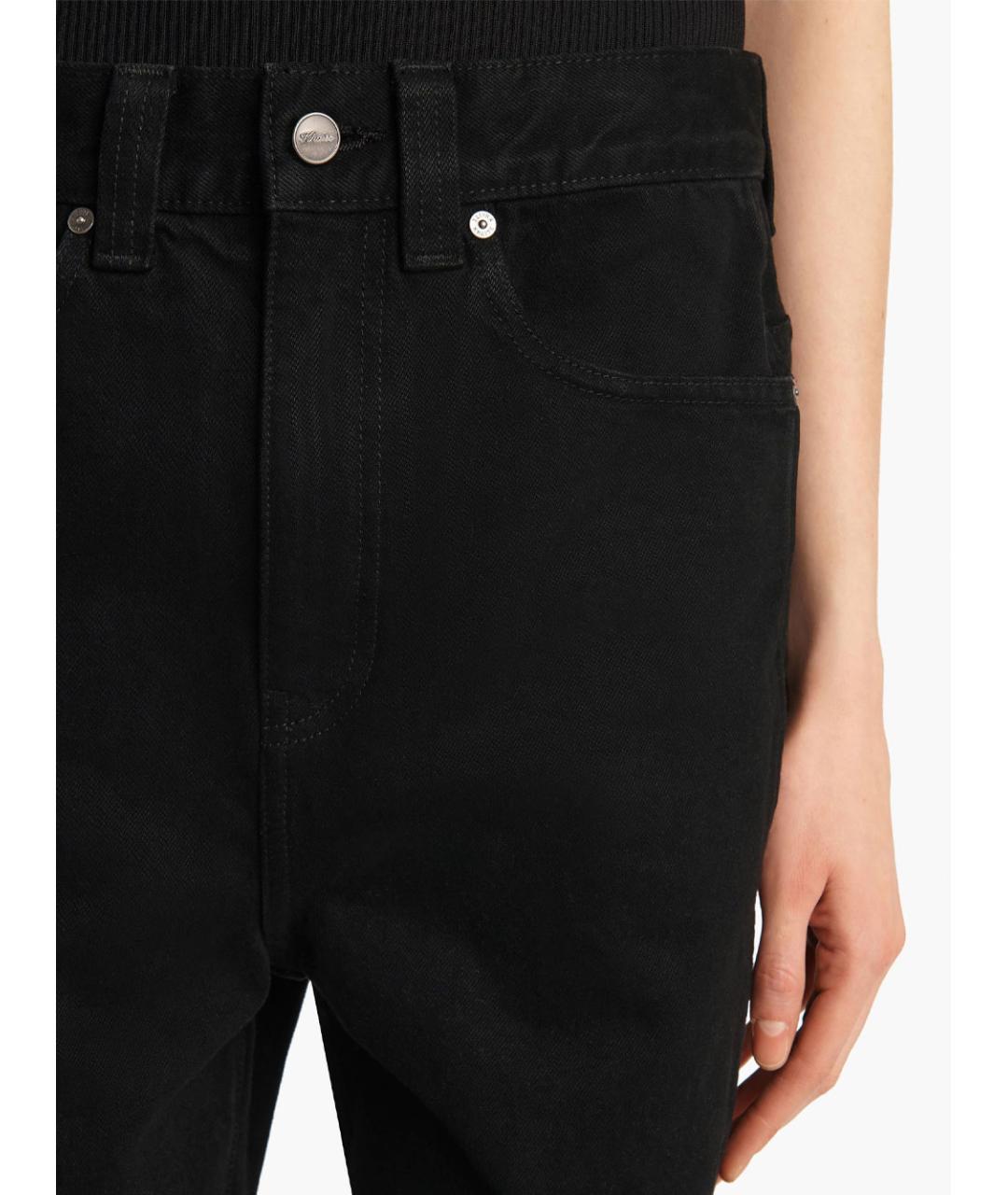 KHAITE Черные хлопковые прямые джинсы, фото 6