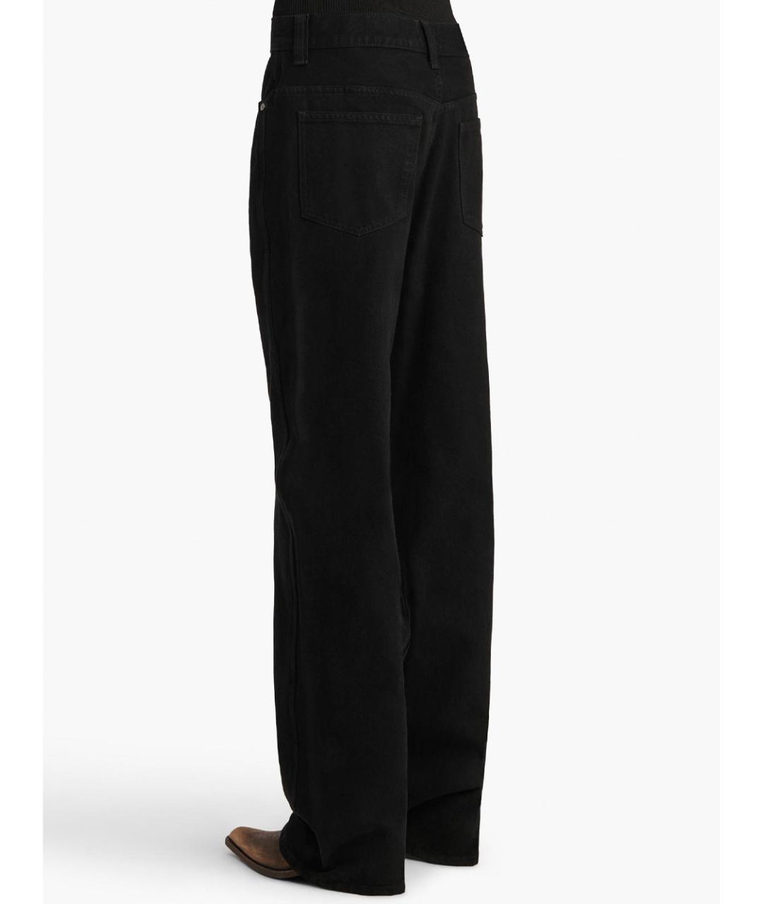 KHAITE Черные хлопковые прямые джинсы, фото 4
