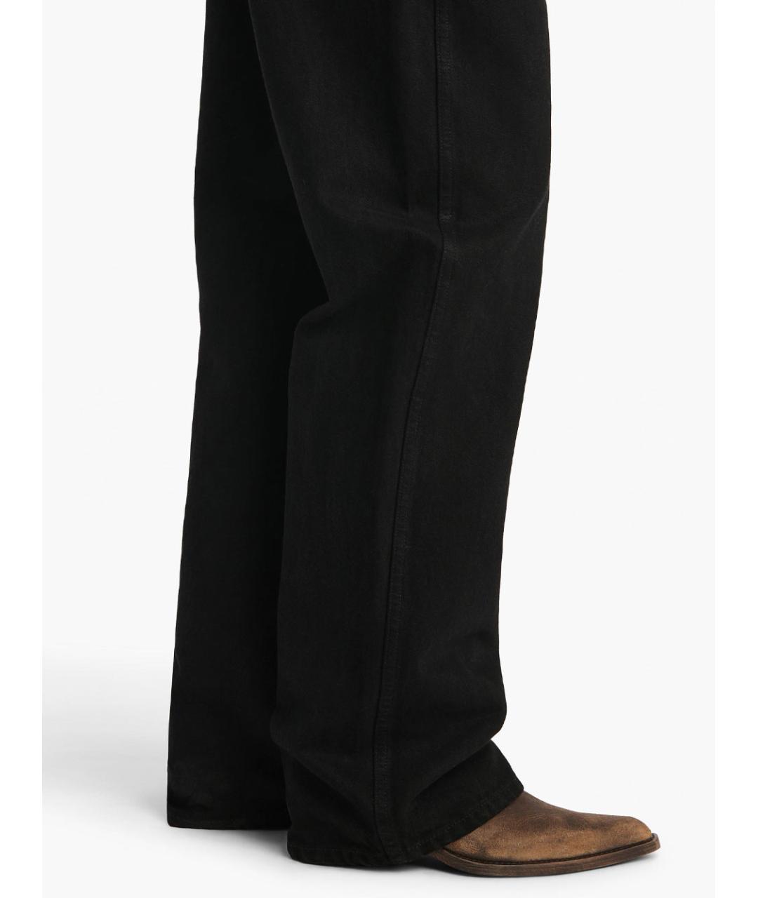 KHAITE Черные хлопковые прямые джинсы, фото 5