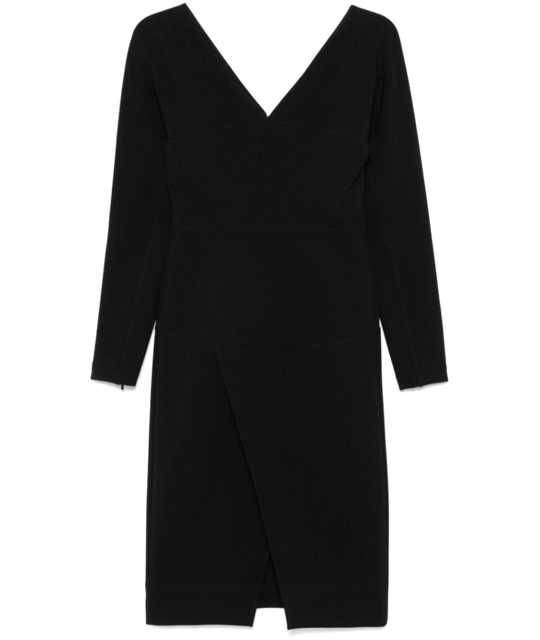 FENDI Черное вискозное повседневное платье, фото 1