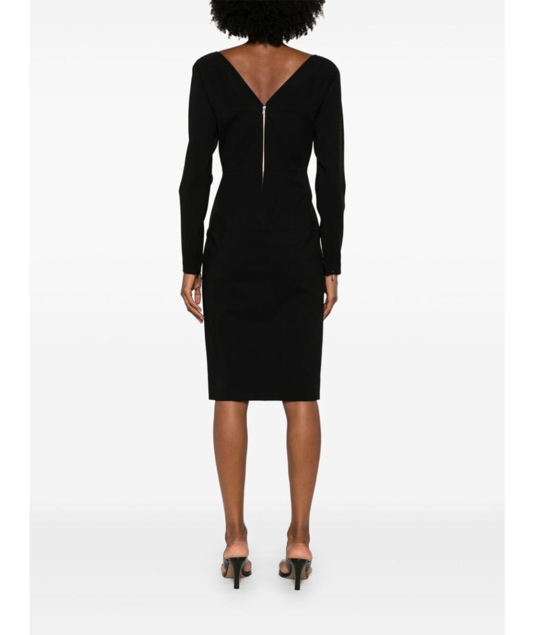 FENDI Черное вискозное повседневное платье, фото 3