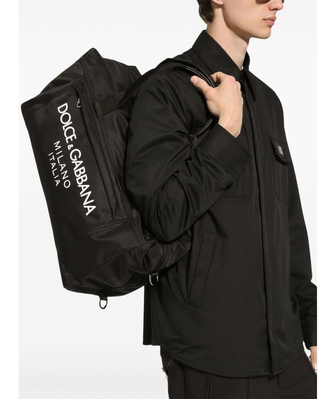 DOLCE&GABBANA Черная сумка тоут, фото 6