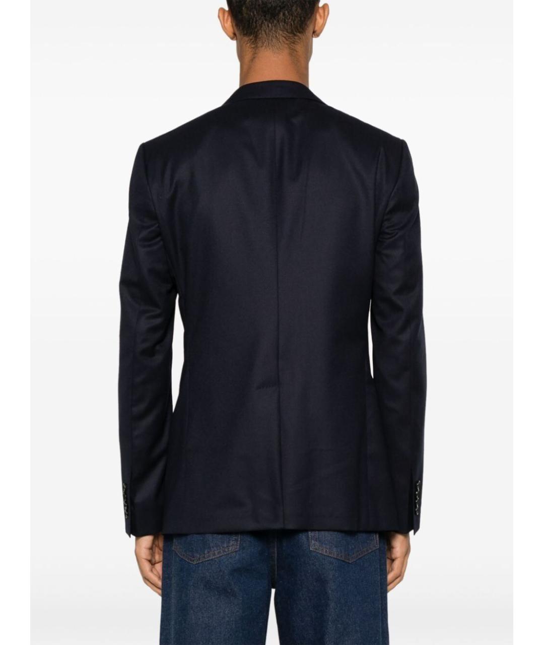 DOLCE&GABBANA Темно-синий шерстяной пиджак, фото 5