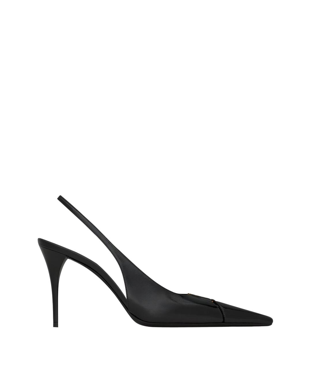 SAINT LAURENT Черные кожаные туфли, фото 1