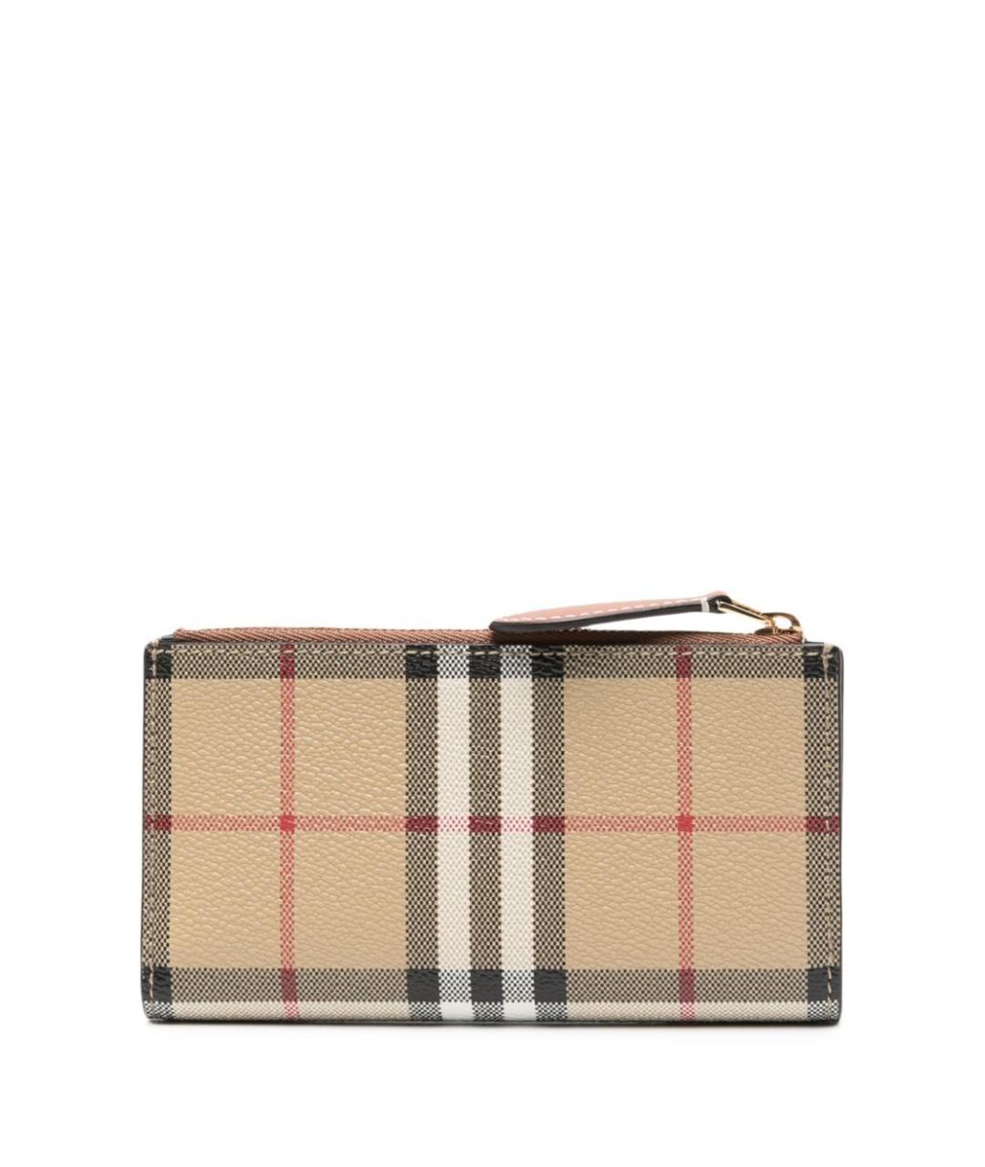 BURBERRY Бежевый кожаный кошелек, фото 3