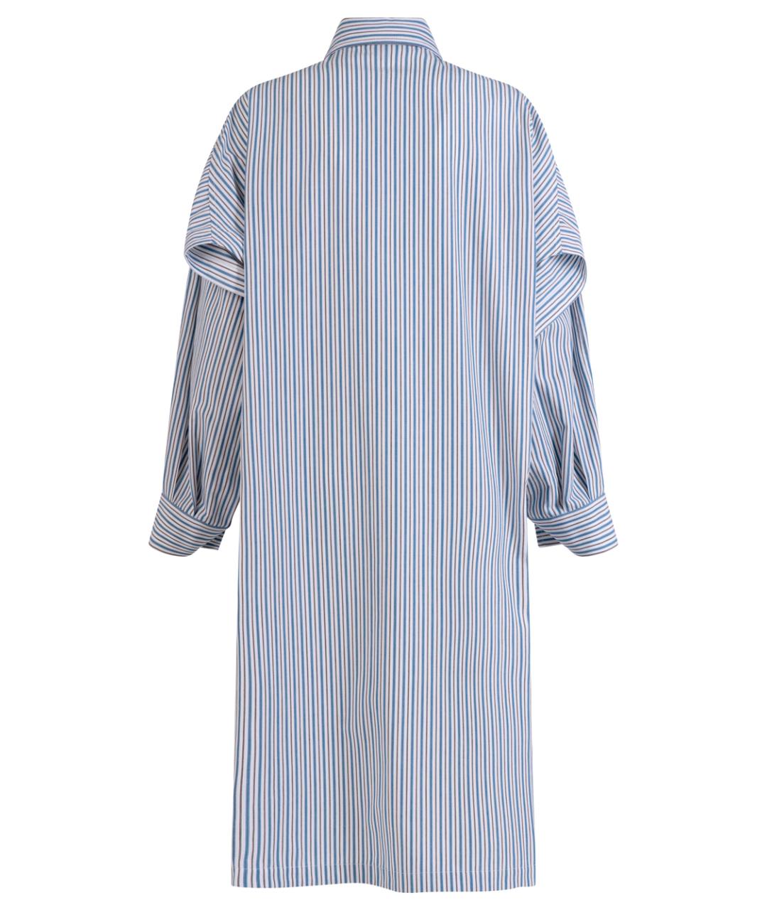 BOTTEGA VENETA Голубое хлопковое повседневное платье, фото 2