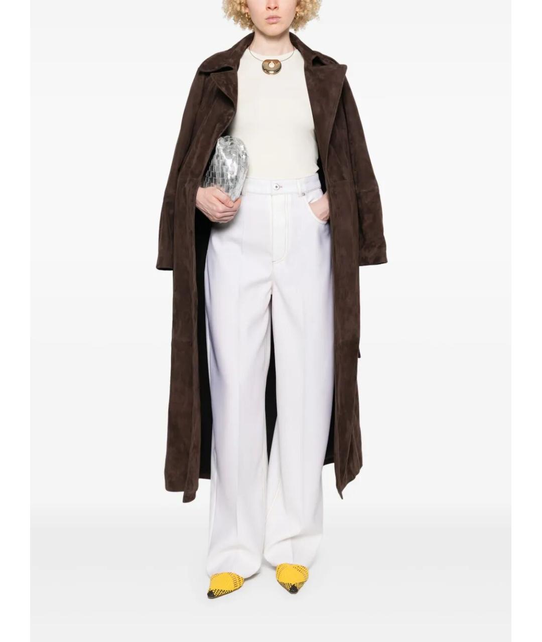 BOTTEGA VENETA Белые хлопковые прямые джинсы, фото 5