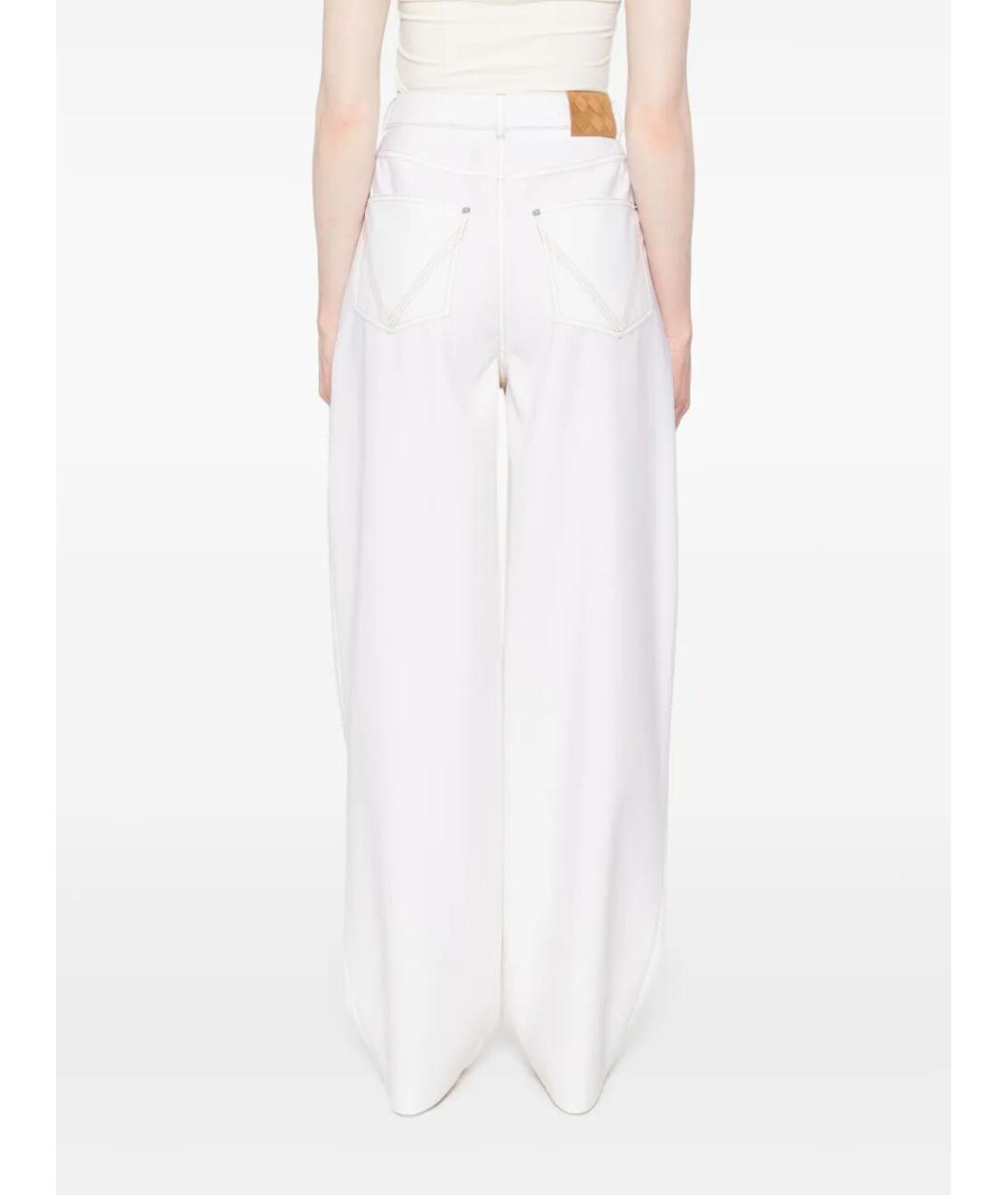 BOTTEGA VENETA Белые хлопковые прямые джинсы, фото 3