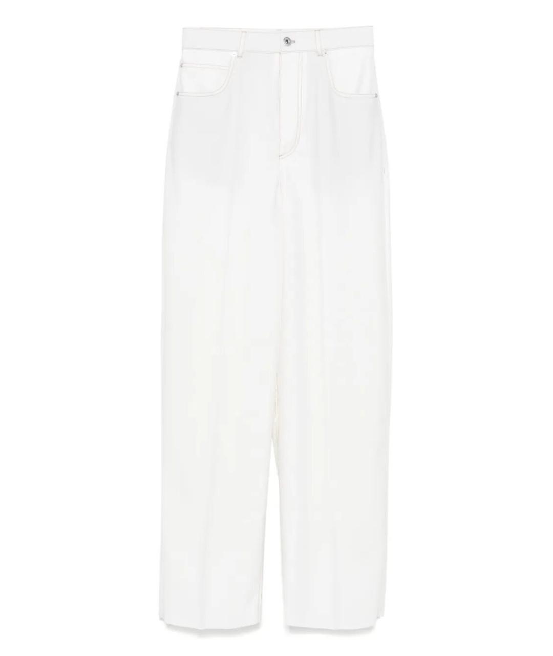 BOTTEGA VENETA Белые хлопковые прямые джинсы, фото 1