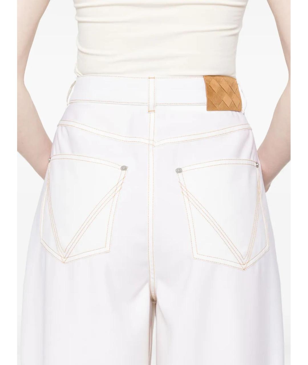 BOTTEGA VENETA Белые хлопковые прямые джинсы, фото 4