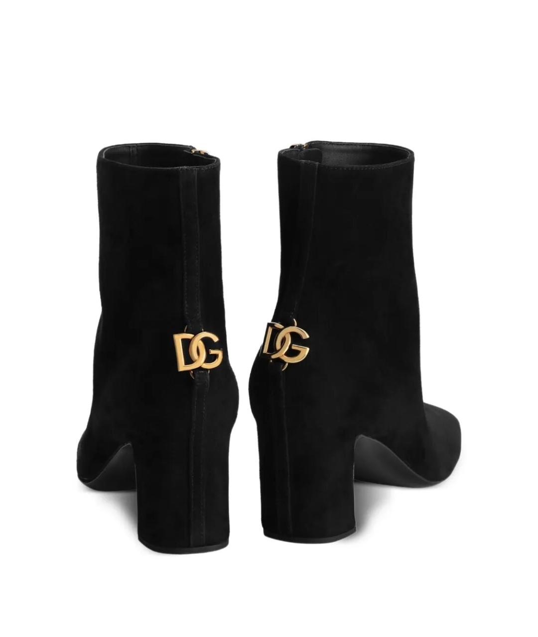 DOLCE&GABBANA Черные замшевые ботильоны, фото 4