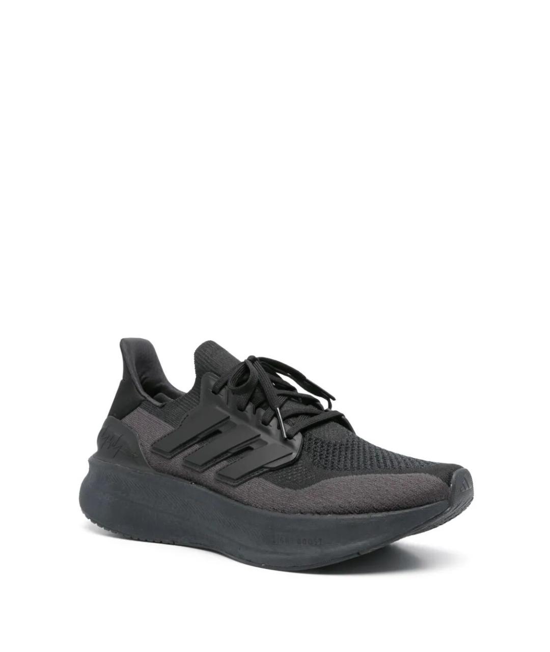 Y-3 Черные синтетические низкие кроссовки / кеды, фото 2