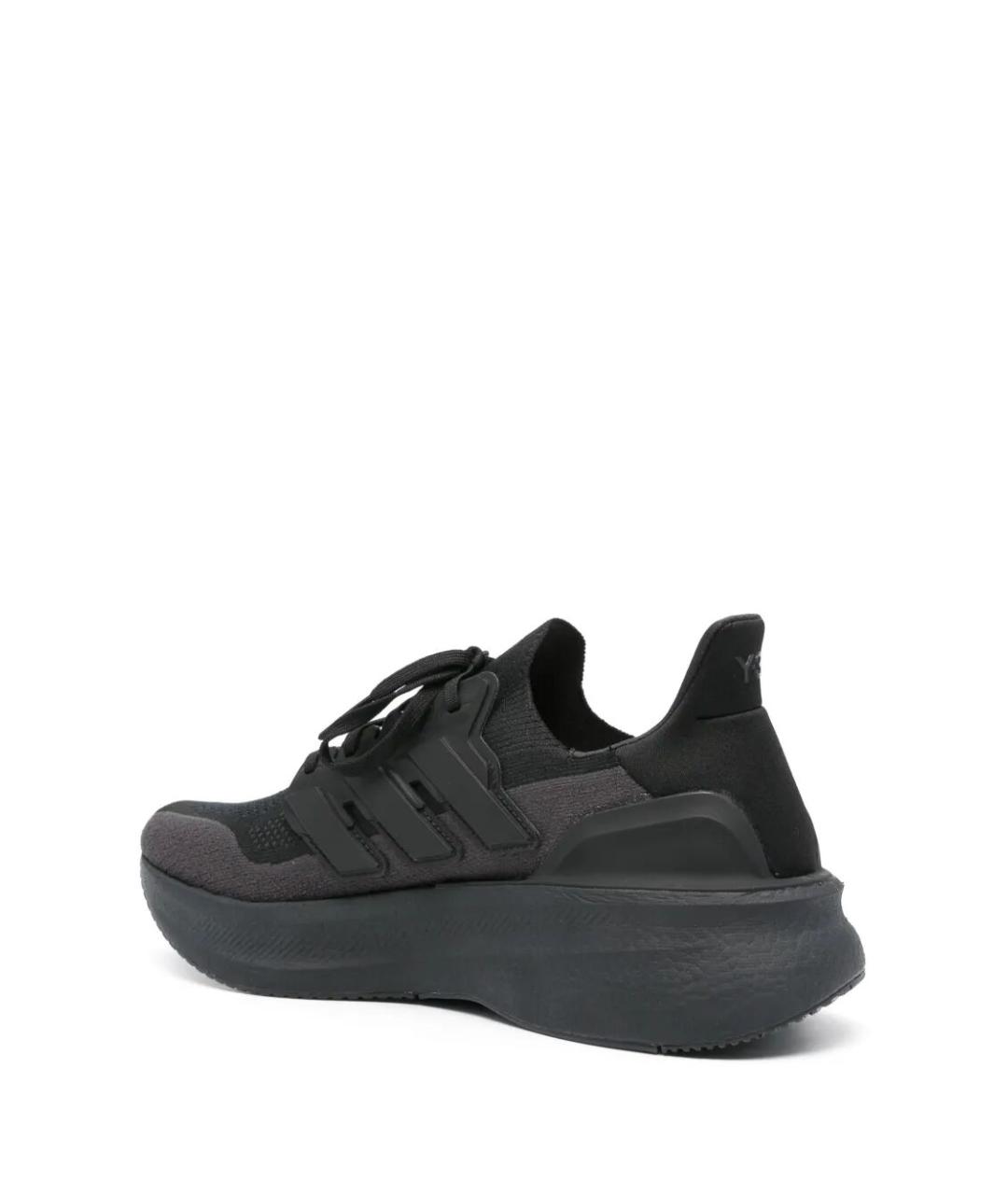 Y-3 Черные синтетические низкие кроссовки / кеды, фото 3