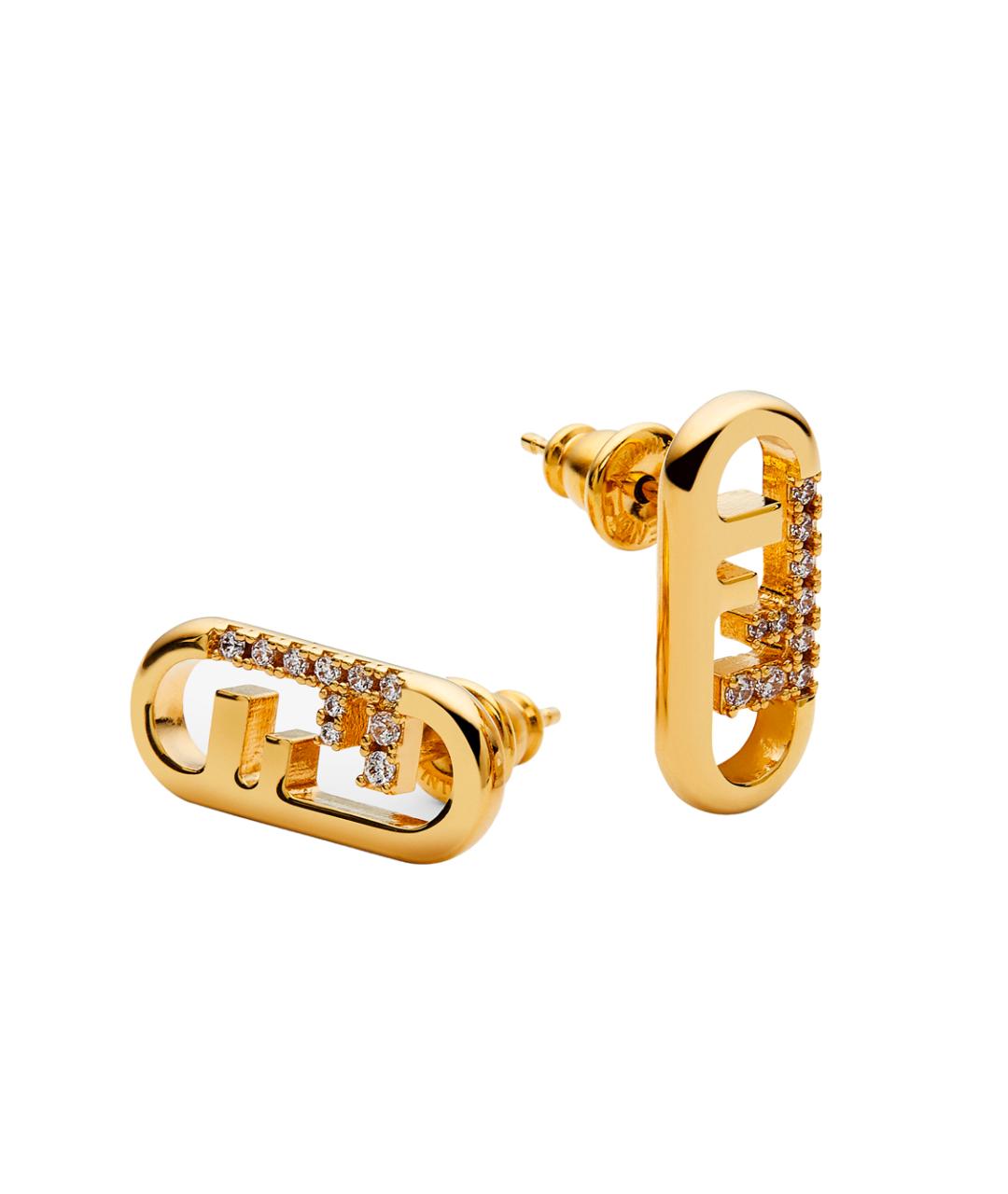 FENDI Золотые серьги, фото 2