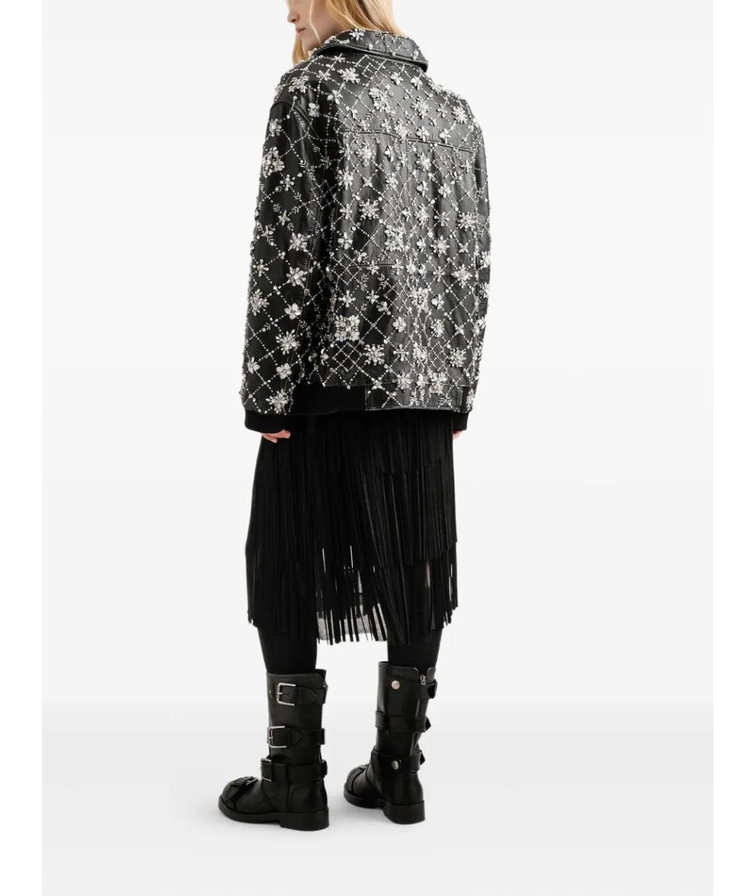 DOLCE&GABBANA Черная шелковая юбка миди, фото 3