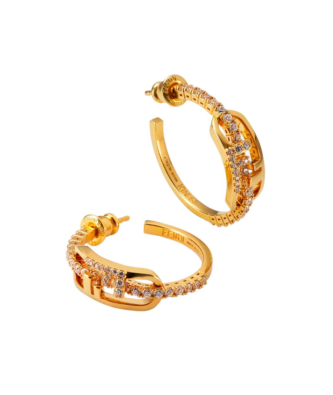 FENDI Золотые серьги, фото 2