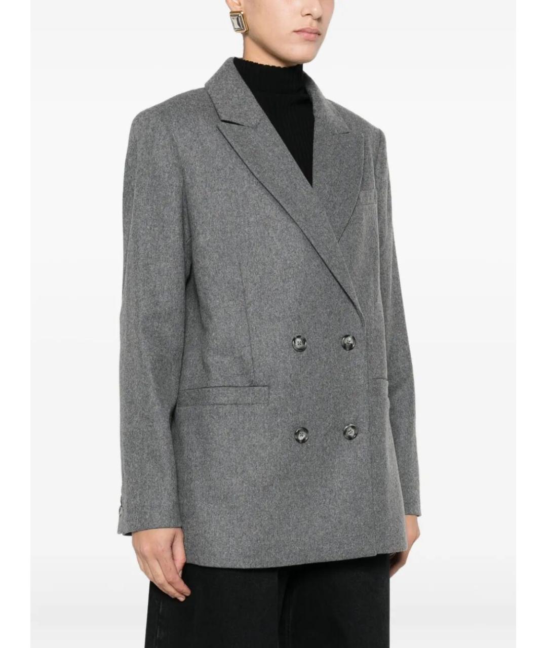 A.P.C. Серый шерстяной жакет/пиджак, фото 4