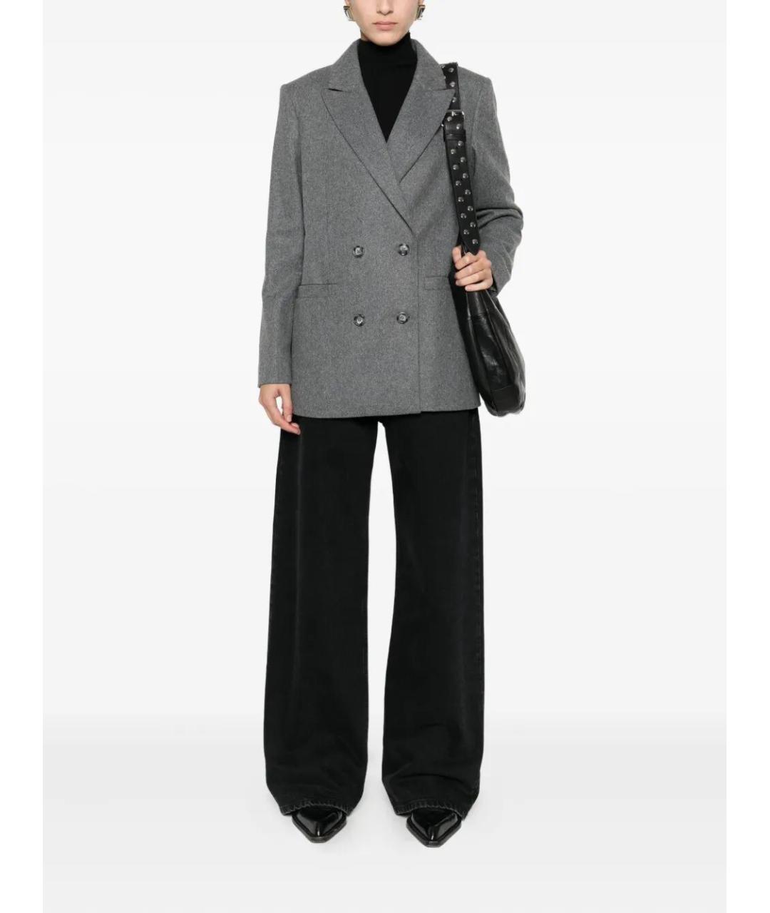 A.P.C. Серый шерстяной жакет/пиджак, фото 3