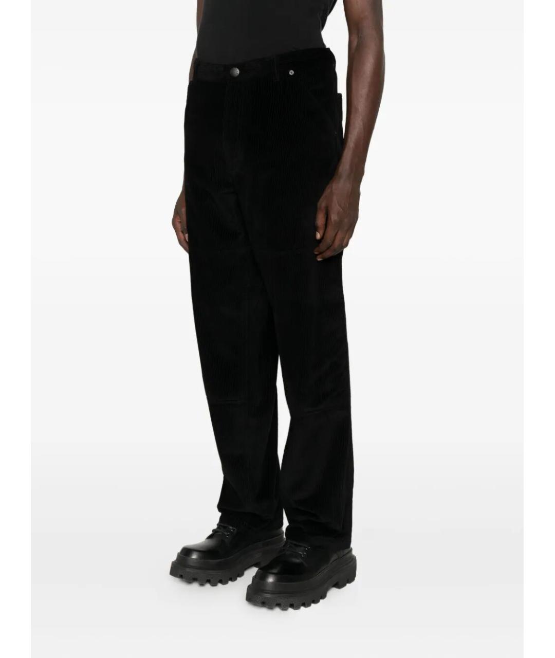 MONCLER Черные хлопковые повседневные брюки, фото 5