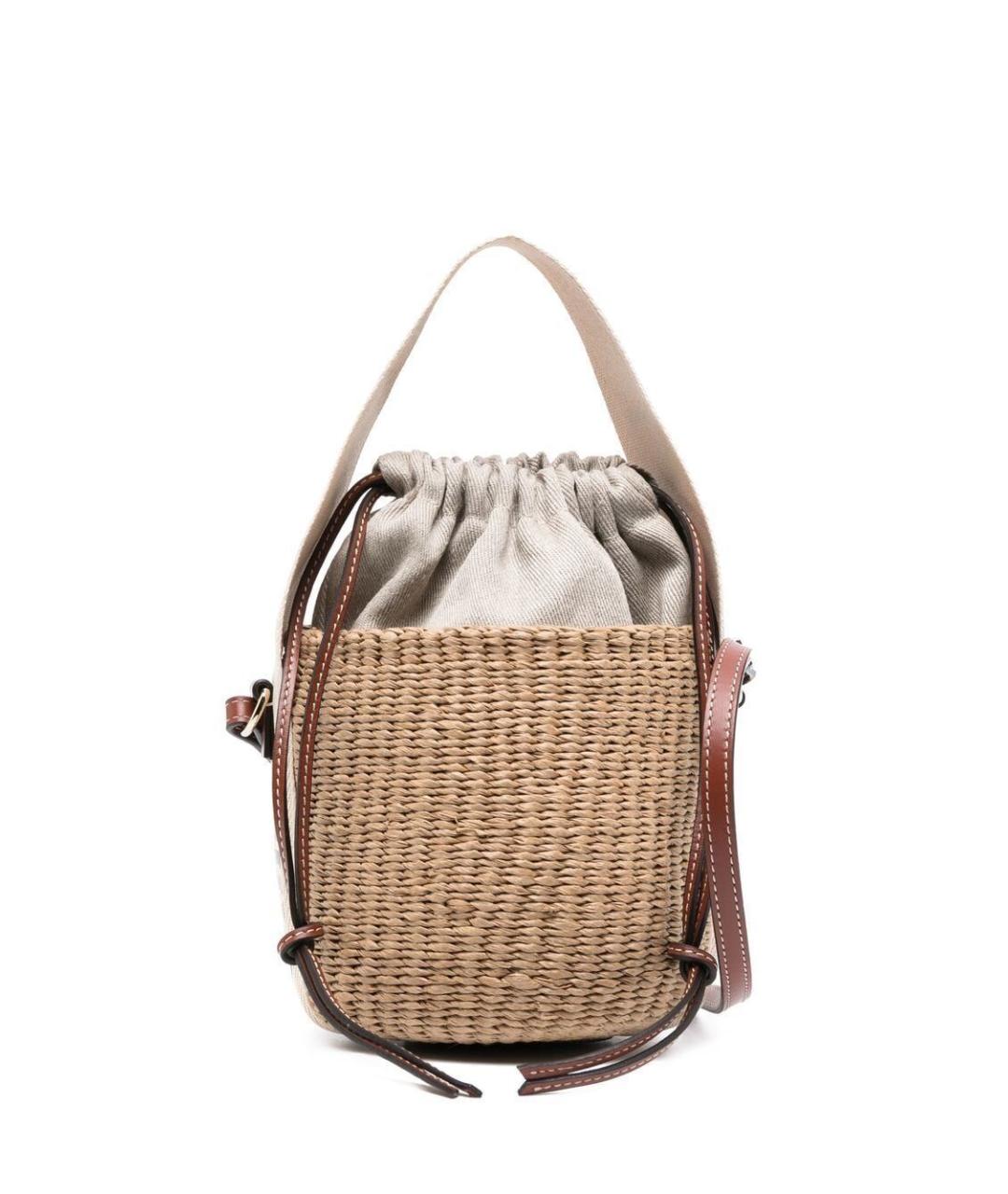 CHLOE Бежевая пелетеная сумка через плечо, фото 1