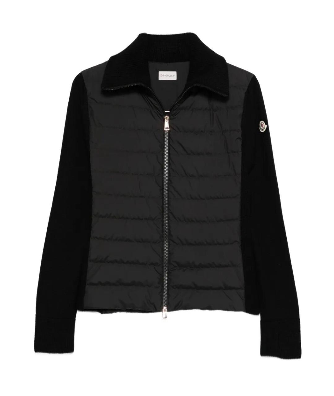 MONCLER Черная полиэстеровая куртка, фото 1