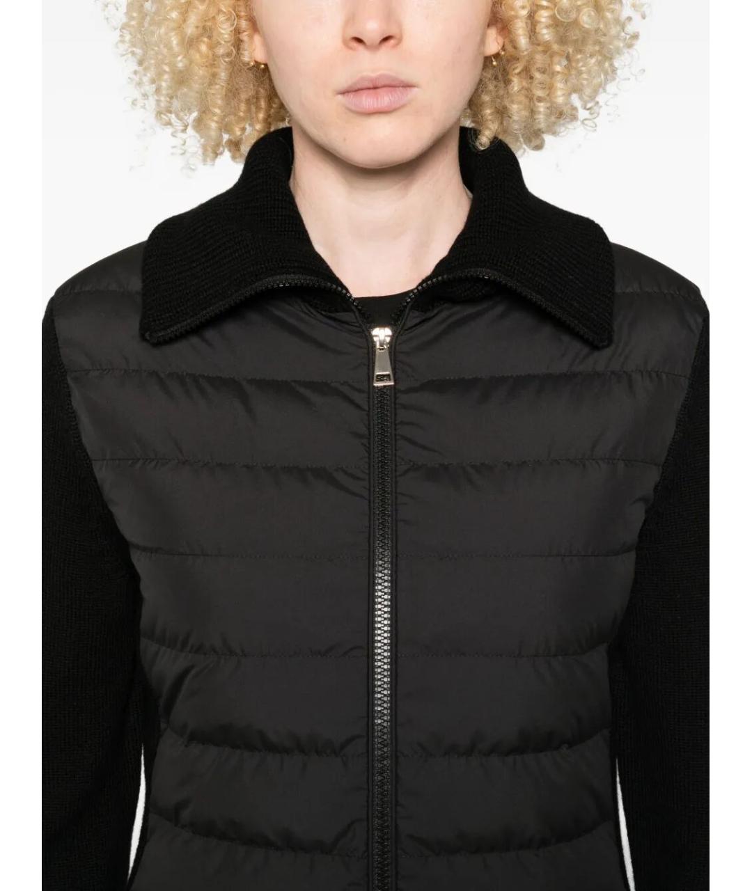 MONCLER Черная полиэстеровая куртка, фото 5