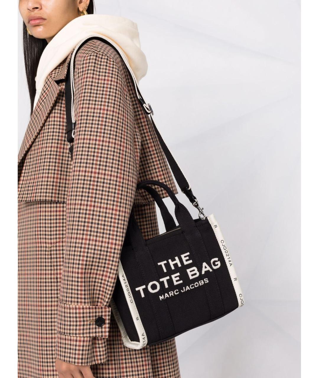 MARC JACOBS Черная хлопковая сумка тоут, фото 2