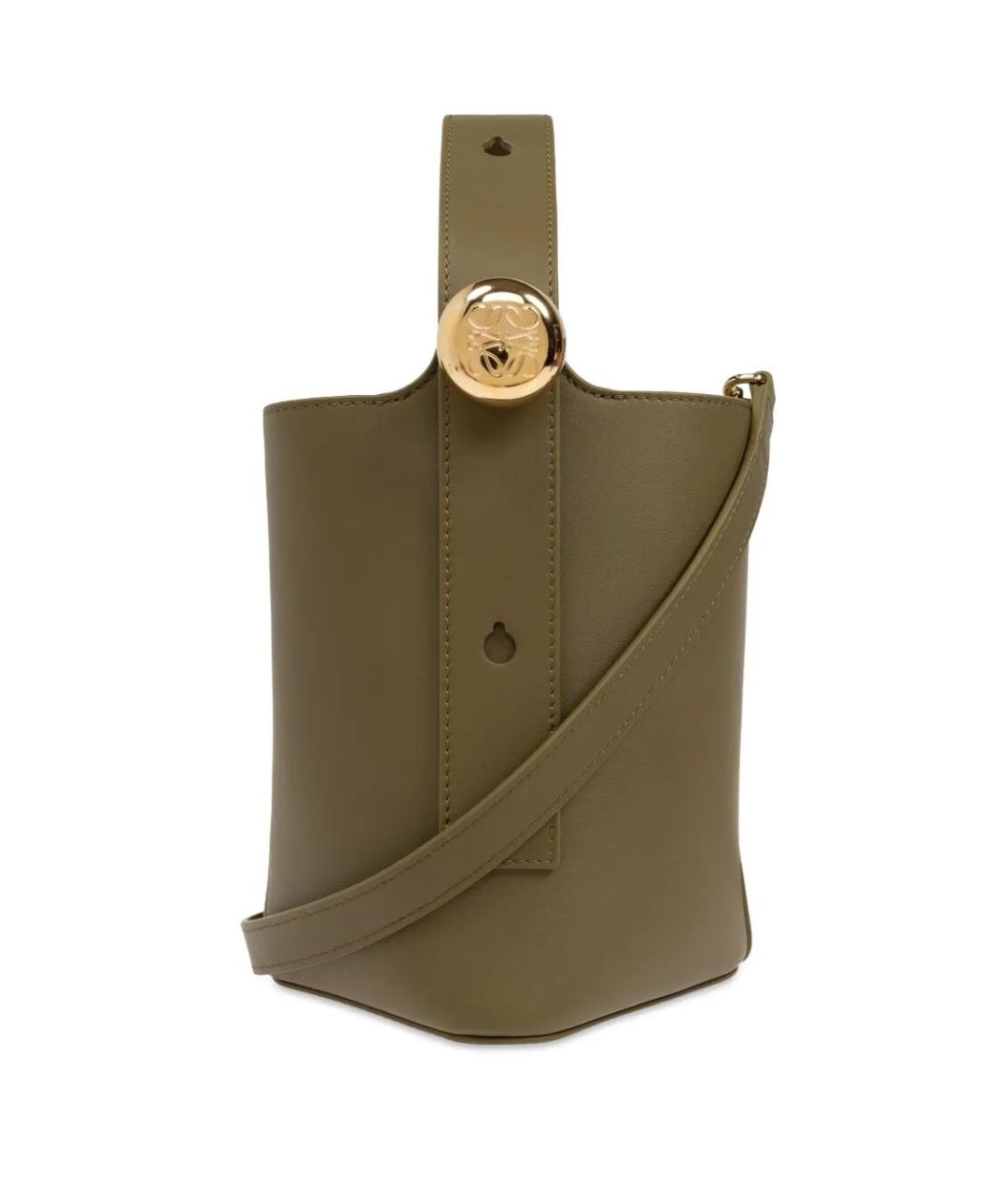 LOEWE Зеленая кожаная сумка тоут, фото 1