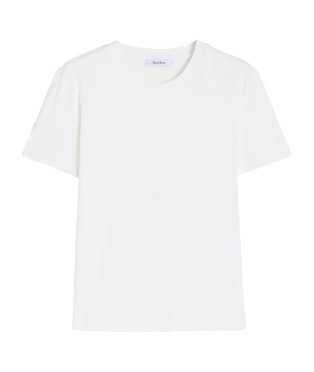 MAX MARA Белая хлопковая футболка, фото 1