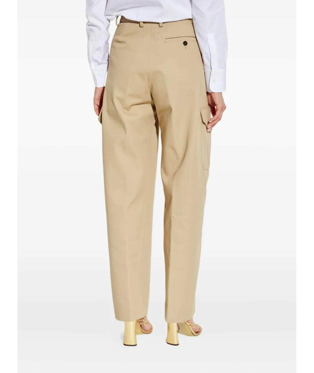 GIVENCHY Бежевые хлопковые прямые брюки, фото 4