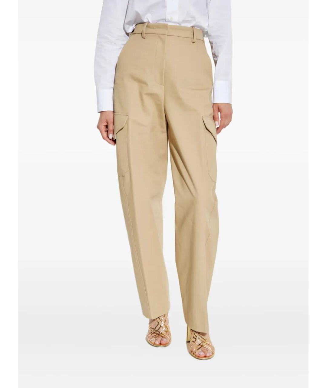 GIVENCHY Бежевые хлопковые прямые брюки, фото 5
